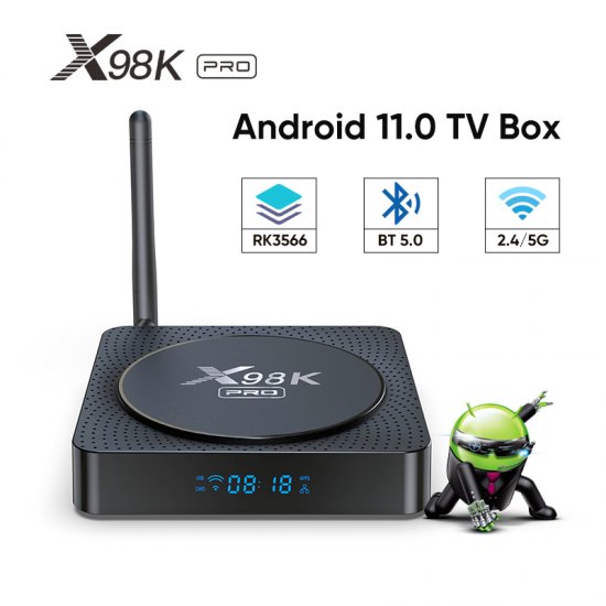 X98k pro RK3566 Android 11.0 smart tv box 8k HDR streaming devices H.265 BT5.0 1000M 2.4G&5G dual wifi Media Player Set Top box