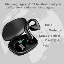 M8 High-quality wireless Translator earbuds,144 Language Translator Bluetooth 5.3 Instant Voice Translation Device with APP, Supports Calls, Music, Smart Touch Screen Portable translation headset