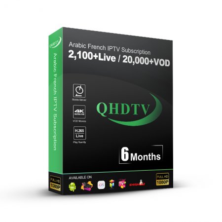 6 Months QHDTV IPTV France Belgium Germany Arabic IPTV Code Support Android APK X96 leadcool Box m3u smart iptv Code