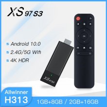 XS97 S3 Allwinner H313 Smart TV Stick Android 10.0 4K Ultra HD Internet TV Stick 2.4G&5G dual wifi HDMI 2.1 media player
