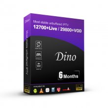 6 Months Hot Dino IPTV Subscription for m3u smart IPTV app Smarters Pro Xtream Code