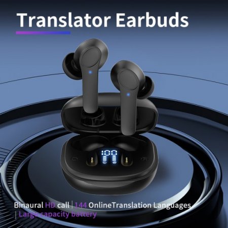 New Trending B11 Language Translator Earbuds,Online Translation In 144 Languages In Ear Earbuds,for iOS and Android,with 350mAh mah capacity Charging case