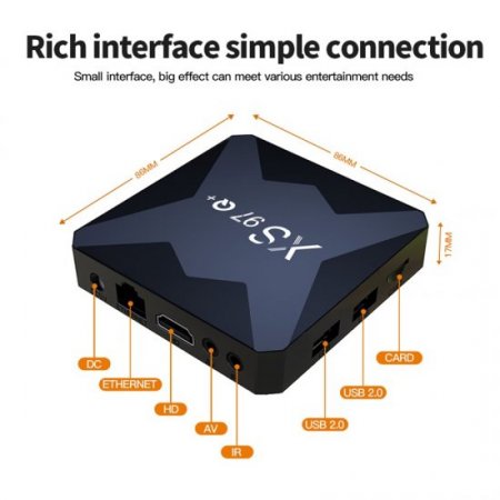 Xs97 Q+ 2.4G WiFi TV Box Allwinner H313 Quad Core set top box Android 10.0 4k Ultra Hd Xs97Q+ 1GB 8GB television media player