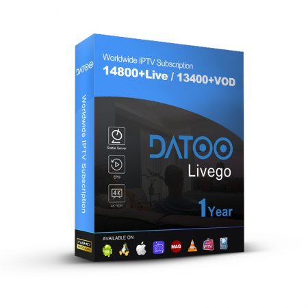 12 Months Global DATOO Livego IPTV code France Spain Nordic Europe Smart ip tv M3U IPTV Smarters pro Mag Android IPTV Subscription