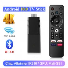 4k 1080p Smart TV Stick Google Global Version 2GB 8GB FHD Android TV 10 2.4GHz/5GHz WIFI BT 5.0 TV Stick