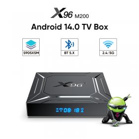 X96_M200 Android 14.0 smart tv box Amlogic S905X5M Quad Core BT5.X 4K H.265 Media Player 2.4g&5g dual wifi 4G 64GB set top box